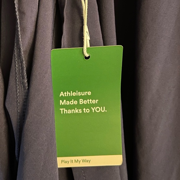 Halara Breezeful Blue Midi Dress L NWT Wrap V Neck Tie Waist Pockets Athleisure - Picture 6 of 6